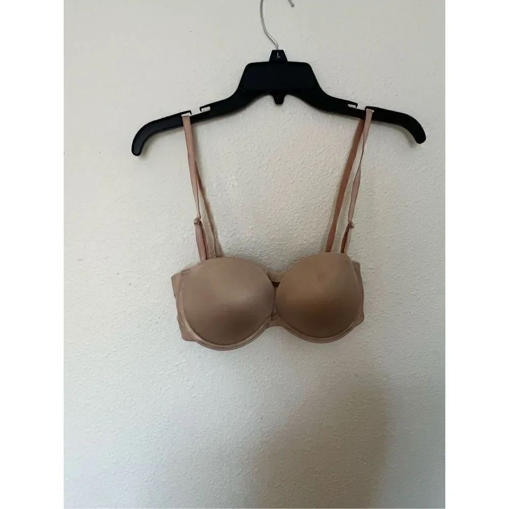 Gilligan & O'Malley Bra 34C Tan Padded Underwire Adjustable Clasp Back